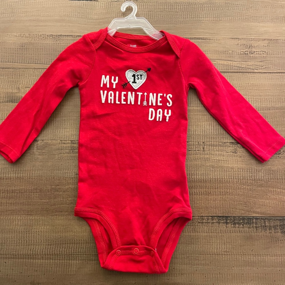 (3 for $20) (NEW) My First Vday Onsie (12m)